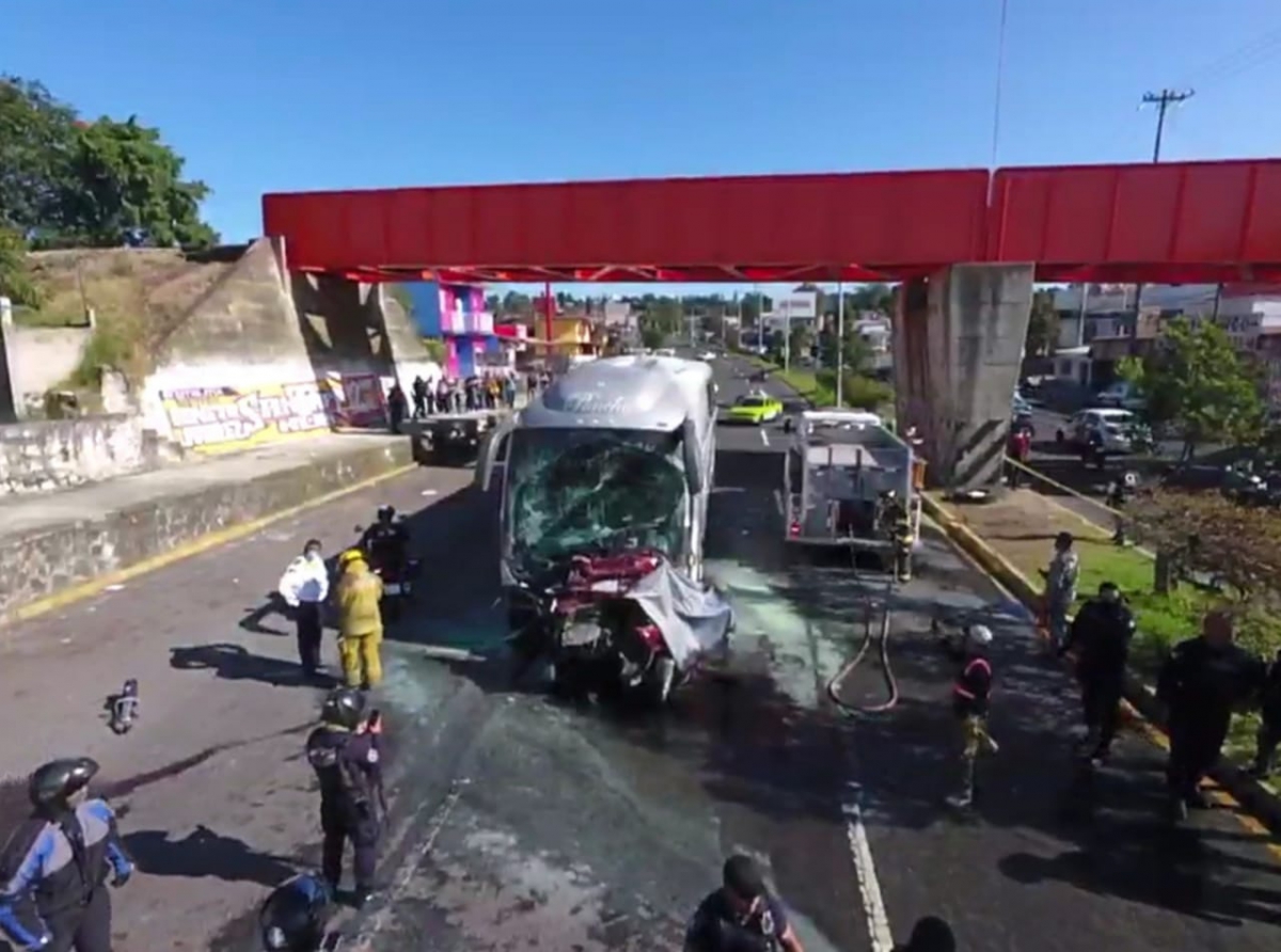 Fatal accidente provoca autobús de San Martín Texmelucan 